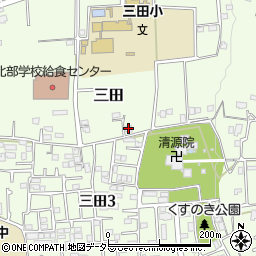 神奈川県厚木市三田491周辺の地図