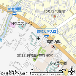 山梨県富士吉田市松山周辺の地図
