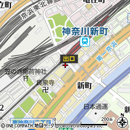 まいばすけっと神奈川新町駅前店周辺の地図