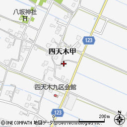 千葉県大網白里市四天木甲周辺の地図