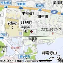 岐阜県関市朝倉町周辺の地図