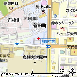 島根県松江市菅田町166-14周辺の地図