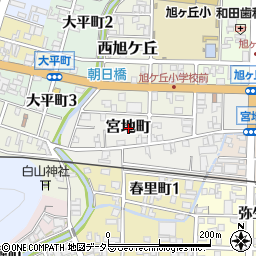 岐阜県関市宮地町周辺の地図
