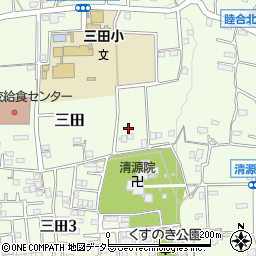 神奈川県厚木市三田周辺の地図