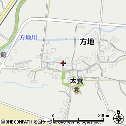 鳥取県東伯郡湯梨浜町方地周辺の地図