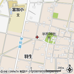 岐阜県加茂郡富加町羽生1354-1周辺の地図