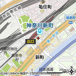 神奈川県横浜市神奈川区新町19周辺の地図