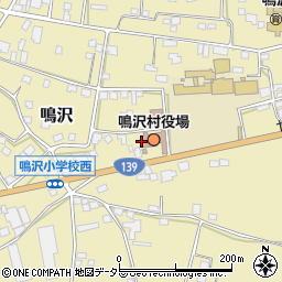 鳴沢村役場　教育委員会周辺の地図