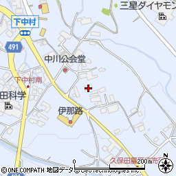 エホバの証人の飯田市南公衆王国会館周辺の地図