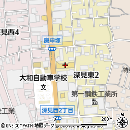 ウエインズトヨタ神奈川大和深見店周辺の地図