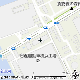 湘南造機株式会社　日産横浜工場内詰所周辺の地図