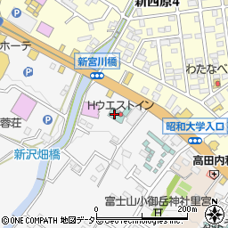 ホテルウエストイン富士吉田周辺の地図