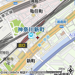 神奈川県横浜市神奈川区新町14周辺の地図
