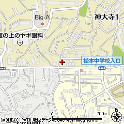 フリートップ神大寺周辺の地図