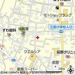 神奈川県厚木市下荻野周辺の地図