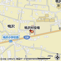 鳴沢村役場　企画課周辺の地図
