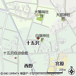 千葉県市原市十五沢周辺の地図