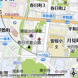 岐阜県関市南春日町周辺の地図