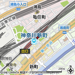 神奈川新町駅周辺の地図