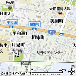 岐阜県関市相生町周辺の地図
