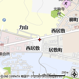 岐阜県関市西居敷周辺の地図