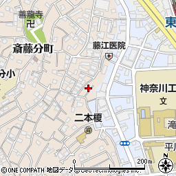 神奈川県横浜市神奈川区二本榎28-12周辺の地図