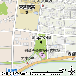 泉源寺公園トイレ周辺の地図