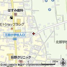 神奈川県厚木市三田381周辺の地図