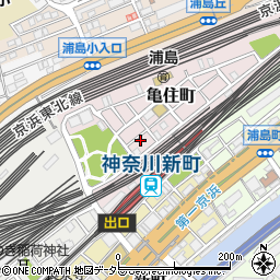 神奈川県横浜市神奈川区亀住町16-4周辺の地図