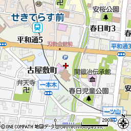 岐阜県関市平和通4丁目周辺の地図