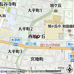 岐阜県関市西旭ケ丘周辺の地図