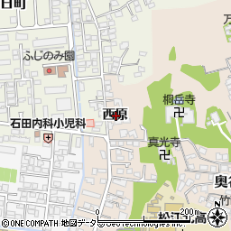島根県松江市奥谷町西原周辺の地図