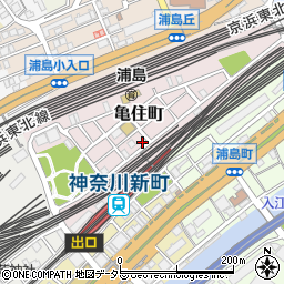 神奈川県横浜市神奈川区亀住町15-13周辺の地図