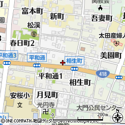 岐阜県関市平和通1丁目1周辺の地図