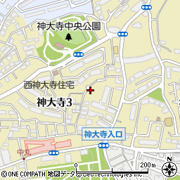 神大寺第二公園周辺の地図