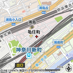 神奈川県横浜市神奈川区亀住町14-18周辺の地図