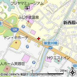 なか卯富士吉田新西原店周辺の地図