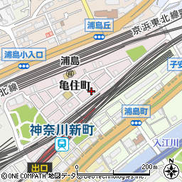 神奈川県横浜市神奈川区亀住町14-13周辺の地図