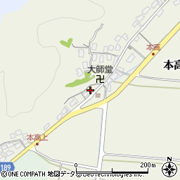 本高多目的集会施設周辺の地図