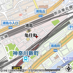 神奈川県横浜市神奈川区亀住町14-6周辺の地図