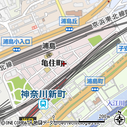 神奈川県横浜市神奈川区亀住町14-7周辺の地図