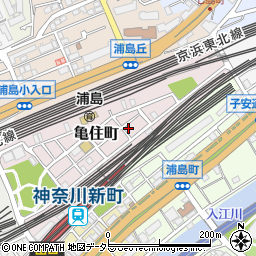 神奈川県横浜市神奈川区亀住町13-3周辺の地図