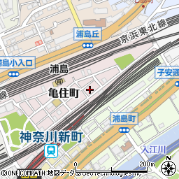 神奈川県横浜市神奈川区亀住町13周辺の地図