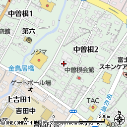 山梨ナショナル販売富士吉田営業所周辺の地図