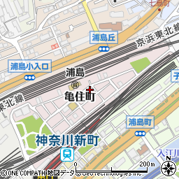 神奈川県横浜市神奈川区亀住町周辺の地図