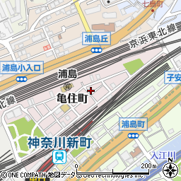神奈川県横浜市神奈川区亀住町11周辺の地図