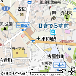 岐阜県関市平和通6丁目1周辺の地図
