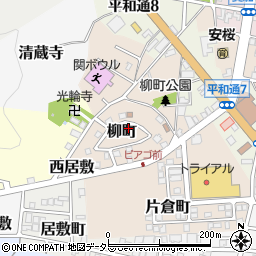 岐阜県関市柳町周辺の地図