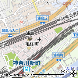 神奈川県横浜市神奈川区亀住町11-2周辺の地図