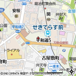 岐阜県関市平和通5丁目4周辺の地図